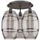 Ballston Vaz 21.75"W 3-Light Oiled Bronze Flush Mount w/ Light Smoke S