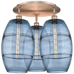 Ballston Vaz 21 3/4"W Antique Copper 3-Light Ceiling Light