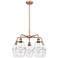 Ballston Vaz 23.88"W 5-Light Copper Stem Chandelier w/ Clear Shade