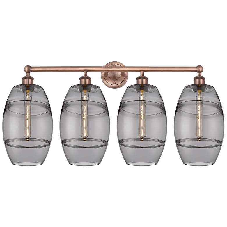 Image 1 Ballston Vaz 23.88"W 5-Light Oiled Bronze Stem Chandelier w/ Clear Sha