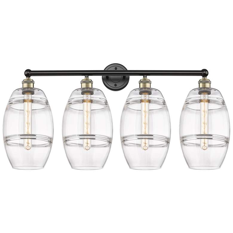 Image 1 Ballston Vaz 23.88"W 5-Light Polished Nickel Stem Chandelier w/ Smoke