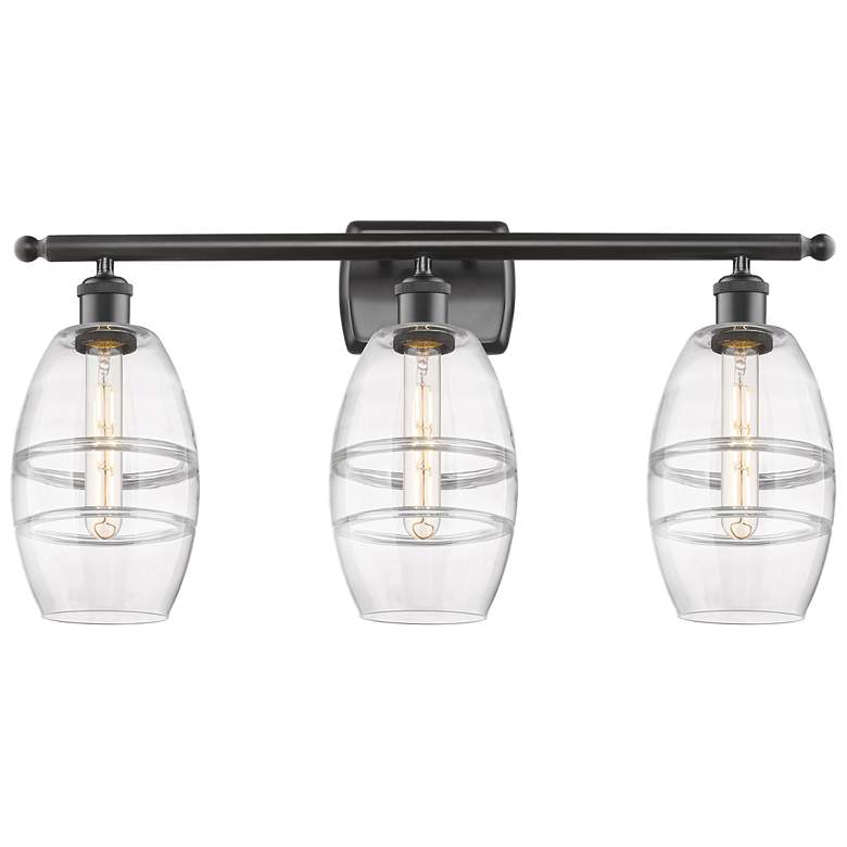 Image 1 Ballston Vaz 25.88"W 3 Light Oil Rubbed Bronze Bath Light w/ 6" C