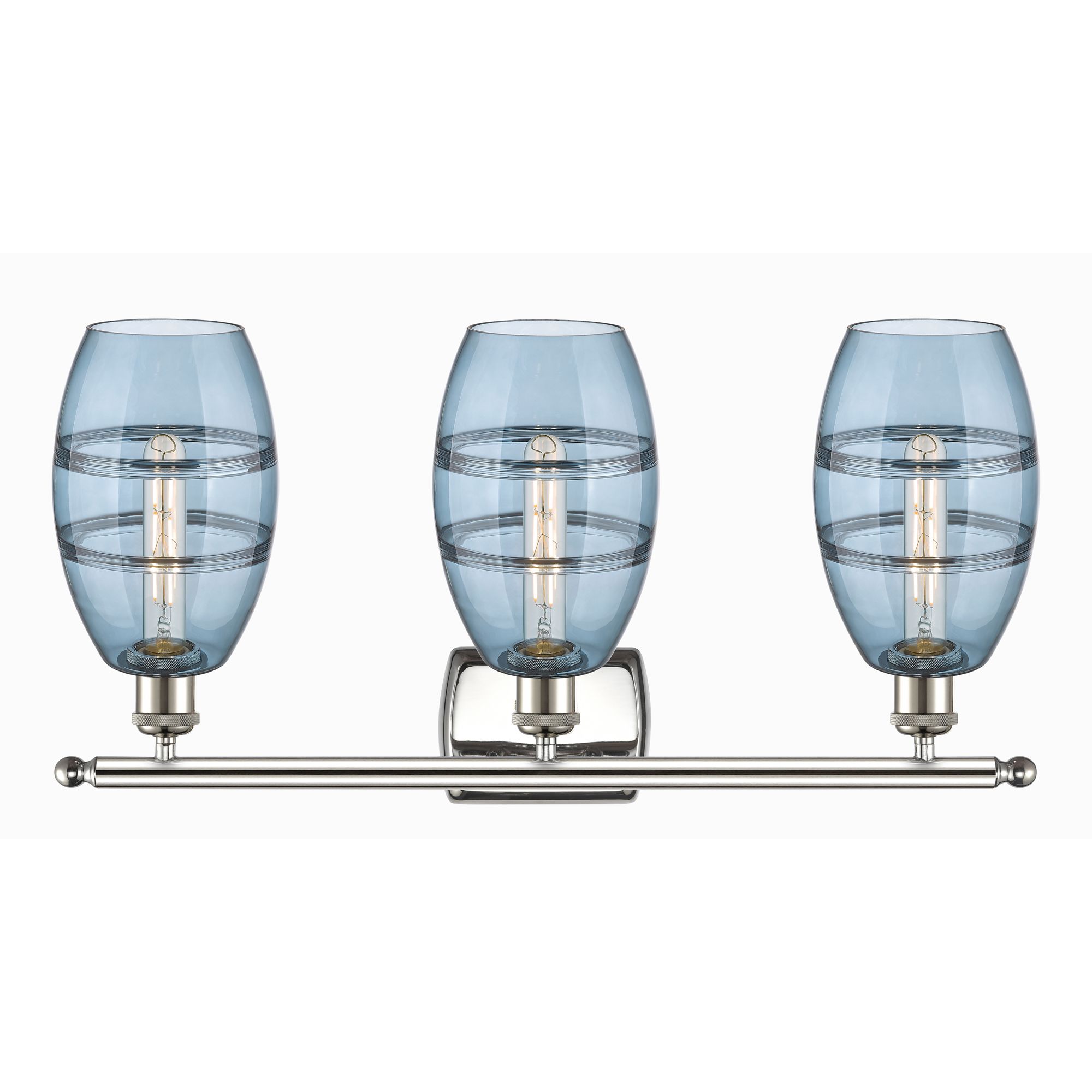 Image 2 Ballston Vaz 25.88"W 3 Light Polished Nickel Bath Light w/ 6" Blu more views