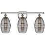 Ballston Vaz 25.88"W 3 Light Polished Nickel Bath Light w/ 6" Smo