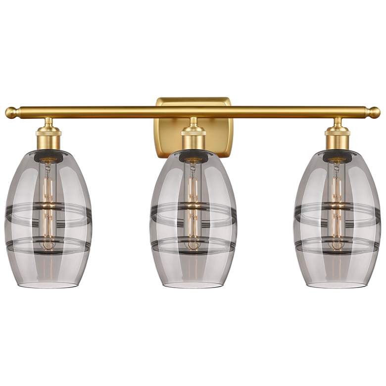 Image 1 Ballston Vaz 25.88"W 3 Light Satin Gold Bath Light w/ 6" Light Sm