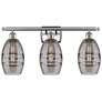 Ballston Vaz 25.88"W 3 Light Satin Nickel Bath Light w/ 6" Smoke