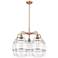 Ballston Vaz 26"W 5-Light Copper Stem Chandelier w/ Clear Shade