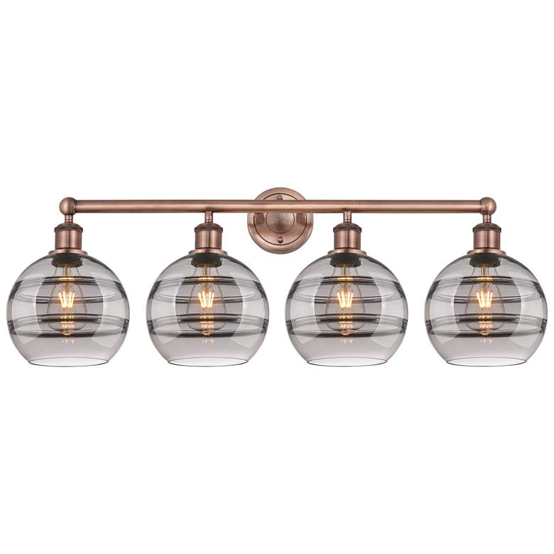 Image 1 Ballston Vaz 26"W 5-Light Matte Black Stem Chandelier w/ Clear Shade
