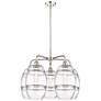 Ballston Vaz 26"W 5-Light Polished Nickel Stem Chandelier w/ Clear Sha