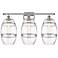 Ballston Vaz 28" Wide 3 Light Polished Nickel Bath Light w/ 8" Cl