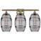 Ballston Vaz 28"W 3 Light Antique Brass Bath Light w/ 8" Light Sm