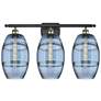 Ballston Vaz 28"W 3 Light Black Antique Brass Bath Light w/ 8" Bl