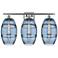 Ballston Vaz 28"W 3 Light Satin Nickel Bath Light w/ 8" Princess