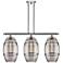Ballston Vaz 36.5"W 3-Light Chrome Stem Island Light w/ Smoke Shade