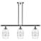 Ballston Vaz 36"W 3-Light Chrome Stem Island Light w/ 6" Clear Sh