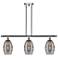 Ballston Vaz 36"W 3-Light Chrome Stem Island Light w/ 6" Smoke Sh