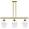 Ballston Vaz 36"W 3-Light Gold Stem Island Light w/ 6" Clear Shad