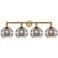 Ballston Vaz 4-Light Satin Vanity Light w/ Smoke Shade