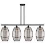Ballston Vaz 48.25"W 4-Light Black Stem Island Light w/ Smoke Shade