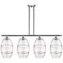 Ballston Vaz 48.25"W 4-Light Satin Nickel Stem Island Light w/ Clear S