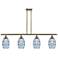 Ballston Vaz 48"W 4-Light Antique Brass Stem Island Light w/ 6" B