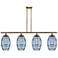 Ballston Vaz 48"W 4-Light Antique Brass Stem Island Light w/ 8" B