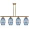 Ballston Vaz 48"W 4-Light Brushed Brass Stem Island Light w/ 8" B