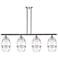 Ballston Vaz 48"W 4-Light Chrome Stem Island Light w/ 8" Clear Sh