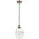 Ballston Vaz 5.88" Wide Antique Copper Corded Mini Pendant w/ Clear Sh