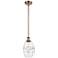 Ballston Vaz 5.88" Wide Antique Copper Stemmed Mini Pendant w/ Clear S