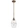 Ballston Vaz 5.88" Wide Brushed Brass Stem Hung Mini Pendant w/ Clear