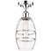 Ballston Vaz 5.88" Wide Polished Chrome Semi-Flush Mount With Clear Sh