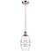 Ballston Vaz 5.88"W Brushed Satin Nickel Corded Mini Pendant w/ Clear