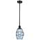 Ballston Vaz 5.88"W Oiled Bronze Stemmed Mini Pendant w/ Blue Shade