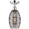 Ballston Vaz 5.88"W Polished Chrome Semi-Flush Mount w/ Light Smoke Sh