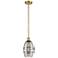 Ballston Vaz 5.88"W Satin Gold Stemmed Mini Pendant w/ Light Smoke Sha