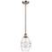 Ballston Vaz 5.88"W Satin Nickel Stemmed Mini Pendant w/ Clear Shade