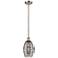 Ballston Vaz 5.88"W Satin Nickel Stemmed Mini Pendant w/ Light Smoke S