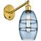 Ballston Vaz 8.13"H 1-Light Gold Vertically Adjustable Sconce w/ Blue
