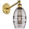 Ballston Vaz 8.13"H Brushed Brass Adjustable Sconce w/ Smoke Shade