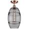 Ballston Vaz 8" Wide Antique Copper Semi-Flush Mount With Light Smoke