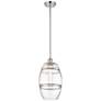 Ballston Vaz 8" Wide Polished Chrome Stem Hung Mini Pendant w/ Clear S