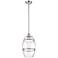 Ballston Vaz 8" Wide Polished Chrome Stem Hung Mini Pendant w/ Clear S