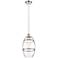 Ballston Vaz 8" Wide Polished Nickel Cord Hung Mini Pendant w/ Clear S