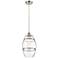 Ballston Vaz 8"W Brushed Satin Nickel Corded Mini Pendant w/ Clear Sha