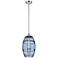 Ballston Vaz 8"W Chrome Stemmed Mini Pendant w/ Princess Blue Shade