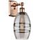 Ballston Vaz 9.13" High Antique Copper Sconce With Light Smoke Shade
