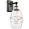Ballston Vaz 9.13" High Black Antique Brass Sconce With Clear Shade