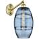 Ballston Vaz 9.88"H Antique Brass Adjustable Sconce w/ Blue Shade