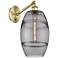Ballston Vaz 9.88"H Antique Brass Adjustable Sconce w/ Smoke Shade
